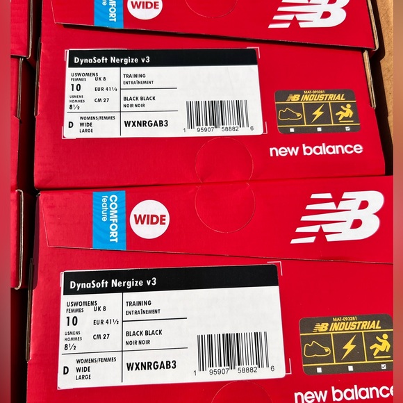 New Balance Unisex Work Shoes Dyna Soft Nergize V3 Black D-Width Slip Resistant - Picture 9 of 11